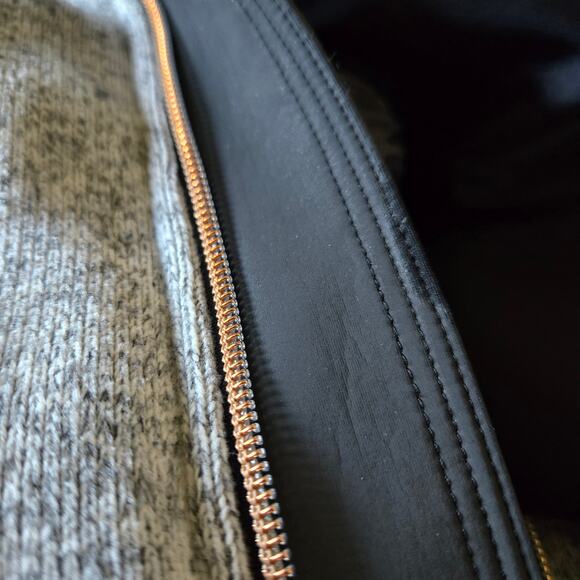 Lululemon Reversible Bomber Both Ways Atomic Flower Jacket Heather Gray 12 Coat - Picture 7 of 14